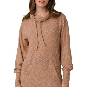 PRANA womens TUNIC dress COWL NECK rose FRIEDA comfy BAKED BLUSH pink SIZE S